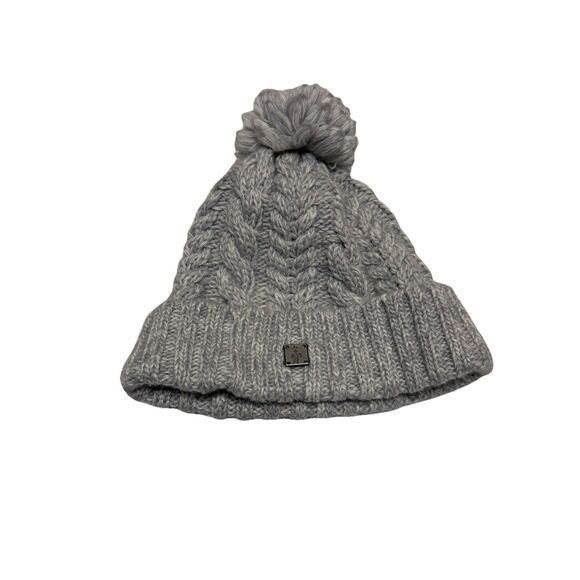Smartwool Merino Wool Ski Town Hat Pom Pom Gray - Picture 1 of 4